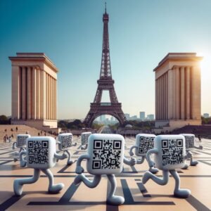 qr code dans paris avant les jeux olympiques www.lequipeb.fr