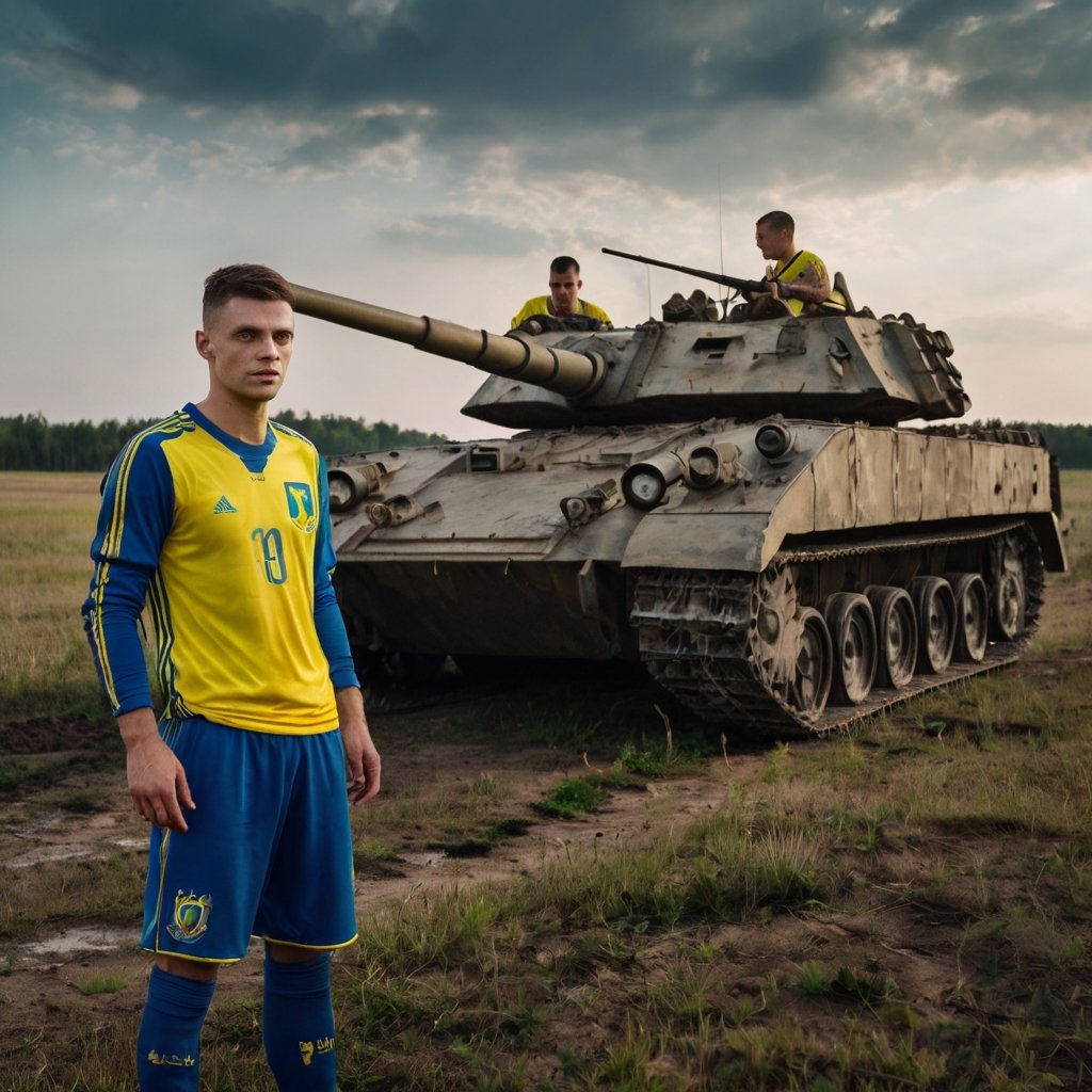 les footballeurs ukrainiens vont à la guerre www.lequipeb.fr